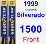 Front Wiper Blade Pack for 1999 Chevrolet Silverado 1500 - Premium