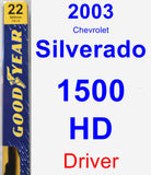 Driver Wiper Blade for 2003 Chevrolet Silverado 1500 HD - Premium