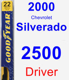 Driver Wiper Blade for 2000 Chevrolet Silverado 2500 - Premium
