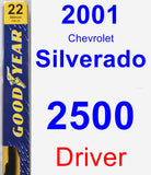 Driver Wiper Blade for 2001 Chevrolet Silverado 2500 - Premium