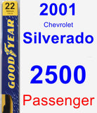 Passenger Wiper Blade for 2001 Chevrolet Silverado 2500 - Premium