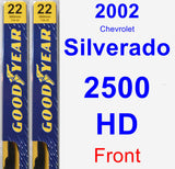 Front Wiper Blade Pack for 2002 Chevrolet Silverado 2500 HD - Premium