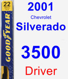 Driver Wiper Blade for 2001 Chevrolet Silverado 3500 - Premium