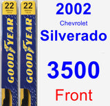Front Wiper Blade Pack for 2002 Chevrolet Silverado 3500 - Premium