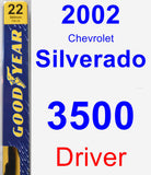 Driver Wiper Blade for 2002 Chevrolet Silverado 3500 - Premium