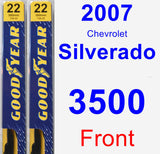 Front Wiper Blade Pack for 2007 Chevrolet Silverado 3500 - Premium