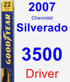Driver Wiper Blade for 2007 Chevrolet Silverado 3500 - Premium