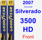 Front Wiper Blade Pack for 2007 Chevrolet Silverado 3500 HD - Premium