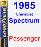 Passenger Wiper Blade for 1985 Chevrolet Spectrum - Premium