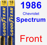 Front Wiper Blade Pack for 1986 Chevrolet Spectrum - Premium