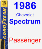 Passenger Wiper Blade for 1986 Chevrolet Spectrum - Premium
