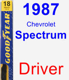 Driver Wiper Blade for 1987 Chevrolet Spectrum - Premium
