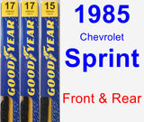 Front & Rear Wiper Blade Pack for 1985 Chevrolet Sprint - Premium