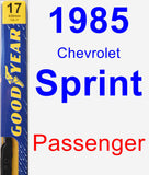 Passenger Wiper Blade for 1985 Chevrolet Sprint - Premium