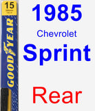 Rear Wiper Blade for 1985 Chevrolet Sprint - Premium