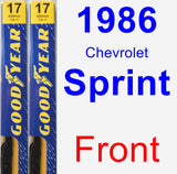Front Wiper Blade Pack for 1986 Chevrolet Sprint - Premium