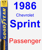 Passenger Wiper Blade for 1986 Chevrolet Sprint - Premium