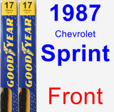 Front Wiper Blade Pack for 1987 Chevrolet Sprint - Premium