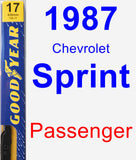 Passenger Wiper Blade for 1987 Chevrolet Sprint - Premium