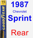 Rear Wiper Blade for 1987 Chevrolet Sprint - Premium