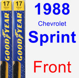 Front Wiper Blade Pack for 1988 Chevrolet Sprint - Premium
