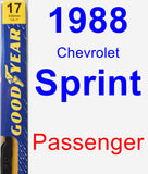 Passenger Wiper Blade for 1988 Chevrolet Sprint - Premium