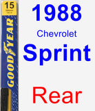 Rear Wiper Blade for 1988 Chevrolet Sprint - Premium