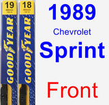 Front Wiper Blade Pack for 1989 Chevrolet Sprint - Premium
