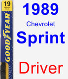 Driver Wiper Blade for 1989 Chevrolet Sprint - Premium