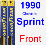 Front Wiper Blade Pack for 1990 Chevrolet Sprint - Premium