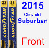 Front Wiper Blade Pack for 2015 Chevrolet Suburban - Premium