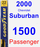 Passenger Wiper Blade for 2000 Chevrolet Suburban 1500 - Premium