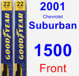 Front Wiper Blade Pack for 2001 Chevrolet Suburban 1500 - Premium