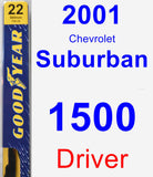 Driver Wiper Blade for 2001 Chevrolet Suburban 1500 - Premium