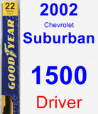 Driver Wiper Blade for 2002 Chevrolet Suburban 1500 - Premium