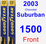 Front Wiper Blade Pack for 2003 Chevrolet Suburban 1500 - Premium