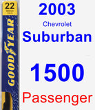 Passenger Wiper Blade for 2003 Chevrolet Suburban 1500 - Premium