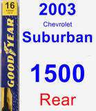 Rear Wiper Blade for 2003 Chevrolet Suburban 1500 - Premium