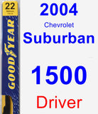 Driver Wiper Blade for 2004 Chevrolet Suburban 1500 - Premium