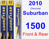 Front & Rear Wiper Blade Pack for 2010 Chevrolet Suburban 1500 - Premium