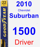 Driver Wiper Blade for 2010 Chevrolet Suburban 1500 - Premium