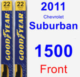 Front Wiper Blade Pack for 2011 Chevrolet Suburban 1500 - Premium