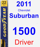 Driver Wiper Blade for 2011 Chevrolet Suburban 1500 - Premium