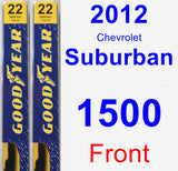 Front Wiper Blade Pack for 2012 Chevrolet Suburban 1500 - Premium