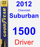 Driver Wiper Blade for 2012 Chevrolet Suburban 1500 - Premium