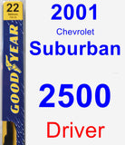 Driver Wiper Blade for 2001 Chevrolet Suburban 2500 - Premium
