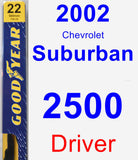 Driver Wiper Blade for 2002 Chevrolet Suburban 2500 - Premium