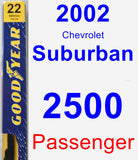 Passenger Wiper Blade for 2002 Chevrolet Suburban 2500 - Premium