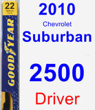 Driver Wiper Blade for 2010 Chevrolet Suburban 2500 - Premium