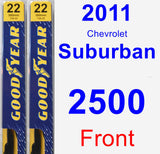 Front Wiper Blade Pack for 2011 Chevrolet Suburban 2500 - Premium